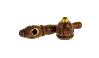 Holzpfeife/Kawumm L 8 cm - Rosenholz verziert