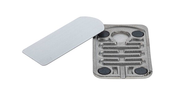 Metallpfeife Scheckkarte "Silver Palm Leaf" - Matt