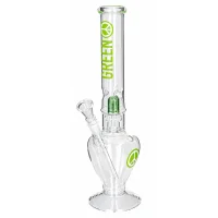 Greenline Glasbong 14,5er - mit Percolator - H 35 cm D 40 mm - ICE
