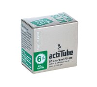 ActiTube Aktivkohlefilter - 6 mm - extra Slim - 50Skt.