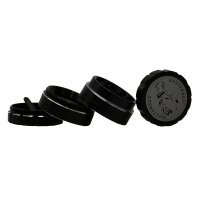 Grace Glass Pollinator Grinder - Ganesha, Om, Shiva Logo - Schwarz - D 50 mm