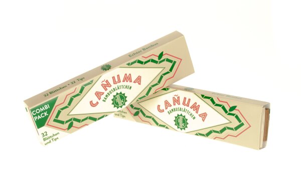 Canuma King Size Slim - Bambus - 32 Blättchen + 32 Filtertips