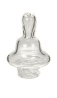 Carb Cap - Bella - Vortex Effekt - 6 Löcher D 18/34 mm H 50 mm - Klar/Farblos (Borosilikatglas)