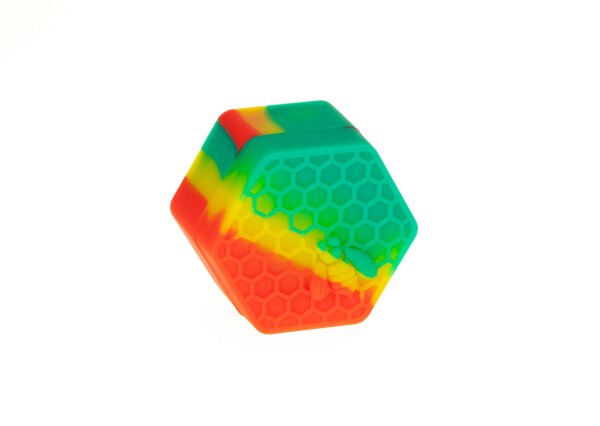Heisenberg Silikondose - Hexa (Honigwabe) - D 48 mm - Rot Gelb Grün