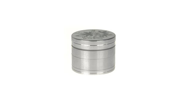 MetallPollinatorgrinder "Ich hasse Menschen - Ich mag Pflanzen" 4Tlg. - Silber - D 50 mm H 39 mm