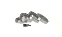 MetallPollinatorgrinder "Ich hasse Menschen - Ich mag Pflanzen" 4Tlg. - Silber - D 50 mm H 39 mm