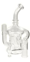 BamBamBohle Öl Glasbong mit Nagel 18,8er Male - Recycler - H 18 cm - Klar