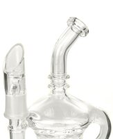 BamBamBohle Öl Glasbong mit Nagel 18,8er Male - Recycler - H 18 cm - Klar