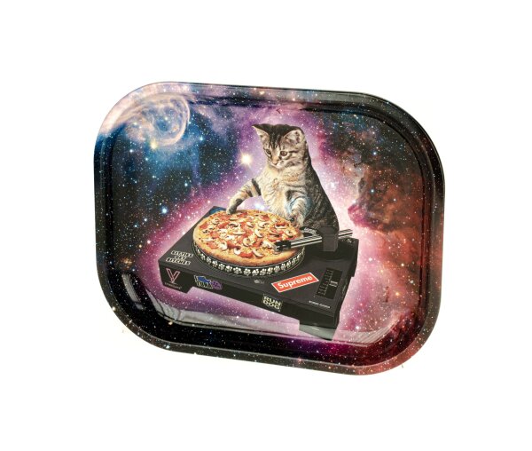 Rolling Tray "Dj Cat / Pussy Vinyl" - 18x14x1 cm - Mini