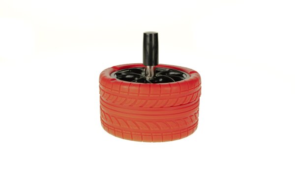 Angelo - Schleuderaschenbecher - Reifen-Optik D 9 cm - Rot oder Schwarz
