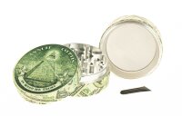 Black Leaf Pollinatorgrinder - all over print - Dollar/Pyramide - D 54 mm H 46 mm