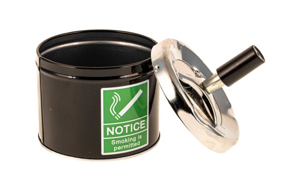 Angelo - Schleuderaschenbecher - Smoking is permitted - Schwarz - D 9,5 cm