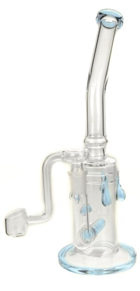 Black Leaf Öl Glasbong - Inline Percolator Lila & Banger - 14,5er H 27 cm D 46/22 mm - Lila Glasverzie