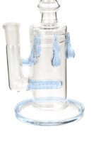 Black Leaf Öl Glasbong - Inline Percolator Lila & Banger - 14,5er H 27 cm D 46/22 mm - Lila Glasverzie