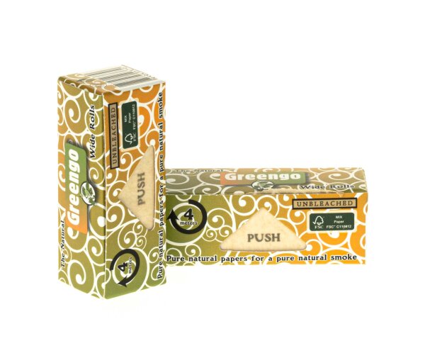 Greengo Rolls Wide - unbleached - King Size - 4 Meter