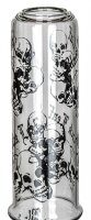Glasbong 18,8er H 50 cm D 65 mm; gerader aufbau; Skull