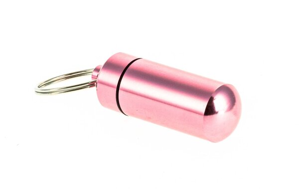 Pulverdose/Pillendose aus Metall H 4,3 cm - Pink
