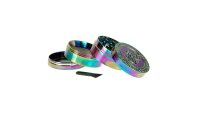 Grace Glass Amsterdam Pollinator Grinder - Amsterdam Schriftzug - Rainbow - D 50 mm