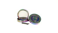 Grace Glass Amsterdam Pollinator Grinder - Amsterdam Schriftzug - Rainbow - D 50 mm