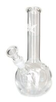 Mini Leaf Glasbong 12er - Bauch + Hanfblatt Sandgestrahlt - H 16 cm D 20 mm