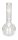 Mini Leaf Glasbong 12er - Bauch + Hanfblatt Sandgestrahlt - H 16 cm D 20 mm