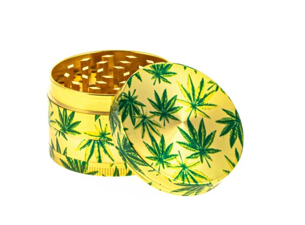 Pollinator Grinder "Hanfblätter" D 50 mm - Gold