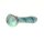 G-Spot Glaspfeife 9 cm hellblau mit blau/glitzer Verzierung Nr.43