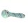 G-Spot Glaspfeife 9 cm hellblau mit blau/glitzer Verzierung Nr.43
