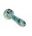 G-Spot Glaspfeife 9 cm hellblau mit blau/glitzer Verzierung Nr.43