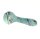 G-Spot Glaspfeife 9 cm hellblau mit blau/glitzer Verzierung Nr.43