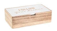 Holzbox mit Deckel "Follow your dreams" 10x17x5 cm