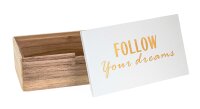 Holzbox mit Deckel "Follow your dreams" 10x17x5 cm