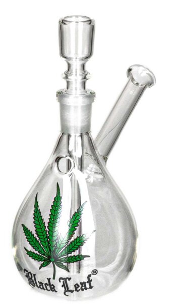 Black Leaf Glasbong - Mini 14,5er H 17 cm WS 3,2 mm - mit Logo