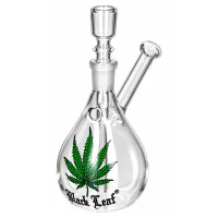 Black Leaf Glasbong - Mini 14,5er H 17 cm WS 3,2 mm - mit Logo