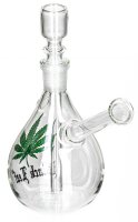 Black Leaf Glasbong - Mini 14,5er H 17 cm WS 3,2 mm - mit Logo