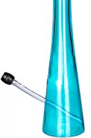 Hollandbong mit Kickloch - Hellblau - mit Schlauch - H 40 cm