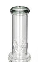 Black Leaf Glasbong 18,8er - 1x Baum-Percolator + Honeycomb - H 38,5 cm D 64/50 mm WS 3 mm - Grau - ICE