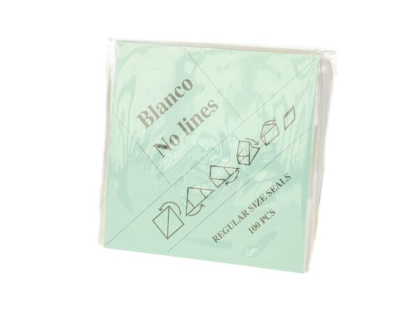 Seals - Tütchen Papier gewachst - kein Aufdruck/Blanco - BIG - 95x95 mm