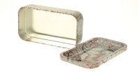 V Syndicate - Metalldose mit Rolling Tray im Deckel Mini - 122x70x30 mm - Dark Diva - Weiß