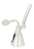 Breit Öl-Pfeife mit Wasser - Erlenmeyer - H 14 cm
