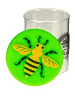 Heisenberg Glasdose mit Silikondeckel H 5 cm D 4 cm (45ml Volumen) - Biene