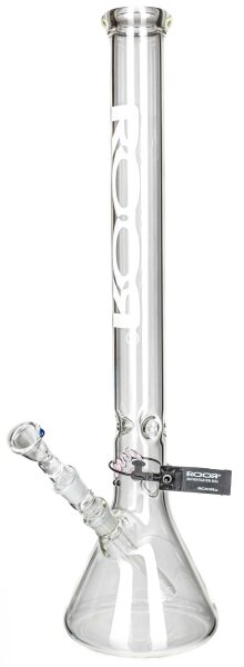 ROOR Glasbong 18,8er H 55 cm WS 5 mm; Dealers` Cup weiss ICE mit Kickloch