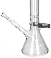 ROOR Glasbong 18,8er H 55 cm WS 5 mm; Dealers` Cup weiss ICE mit Kickloch