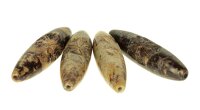 Purpfeife Budbomb aus Stein verziert mit Hanfblatt L 9 cm