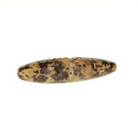 Purpfeife Budbomb aus Stein verziert mit Hanfblatt L 9 cm