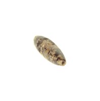 Purpfeife Budbomb aus Stein verziert mit Hanfblatt L 9 cm