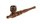Holzpfeife/Kawumm L 15,5 cm Schraubkopf, geschnitzt - Braun