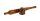 Holzpfeife/Kawumm L 15,5 cm Schraubkopf, geschnitzt - Braun
