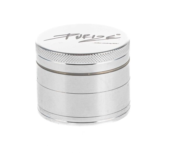 Purize Pollinatorgrinder - D 48 mm H 40 mm - Silber mit mattem Logo