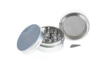 Purize Pollinatorgrinder - D 48 mm H 40 mm - Silber mit mattem Logo